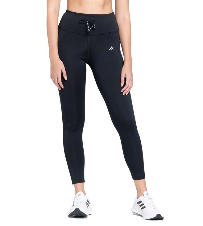 adidas black run ess tight fit tights