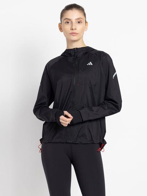 adidas black running jacket