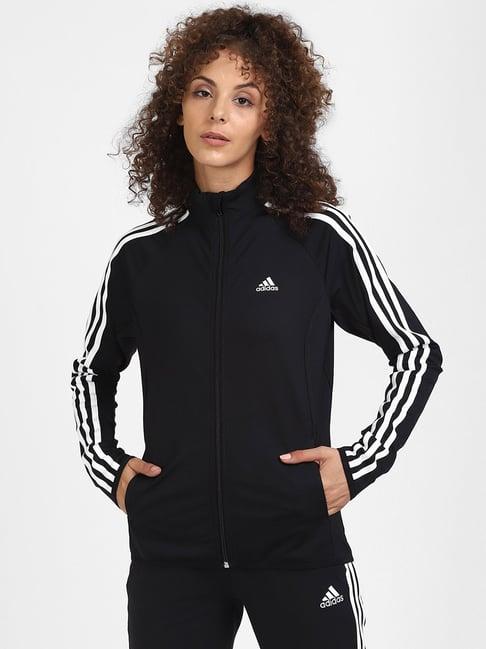 adidas black striped jacket