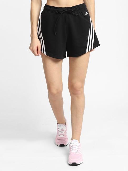 adidas black striped shorts