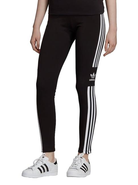 adidas black striped tights