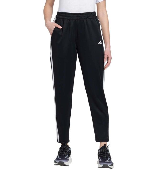 adidas black stripes loose fit trackpants