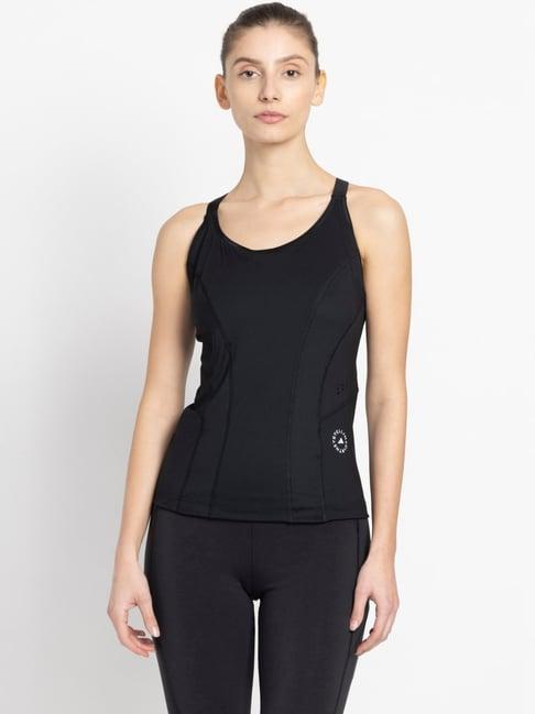 adidas black training tank top