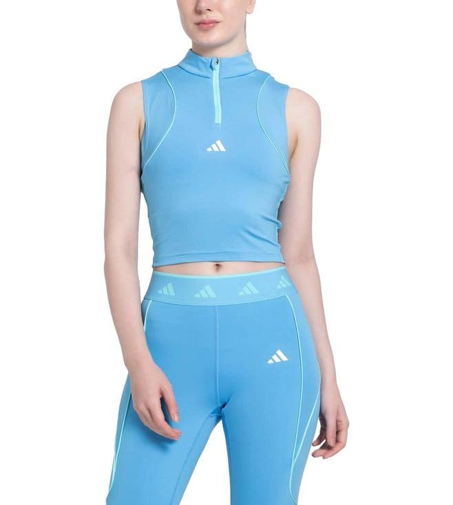 adidas blue fitted tank top