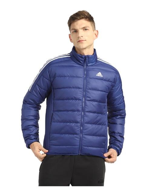 adidas blue full sleeves high neck jacket
