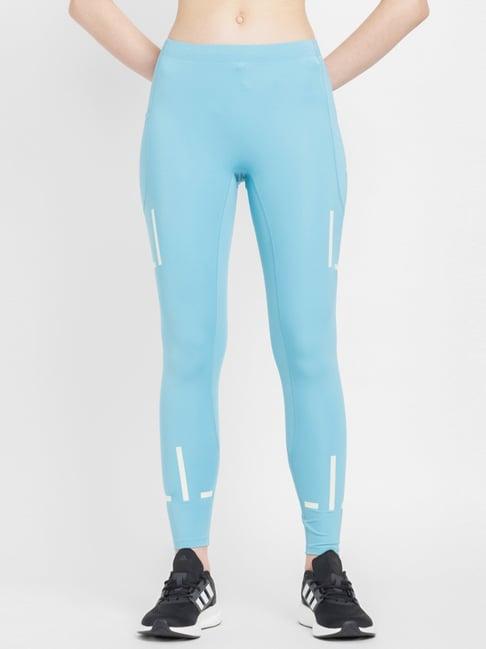 adidas blue printed sports tights