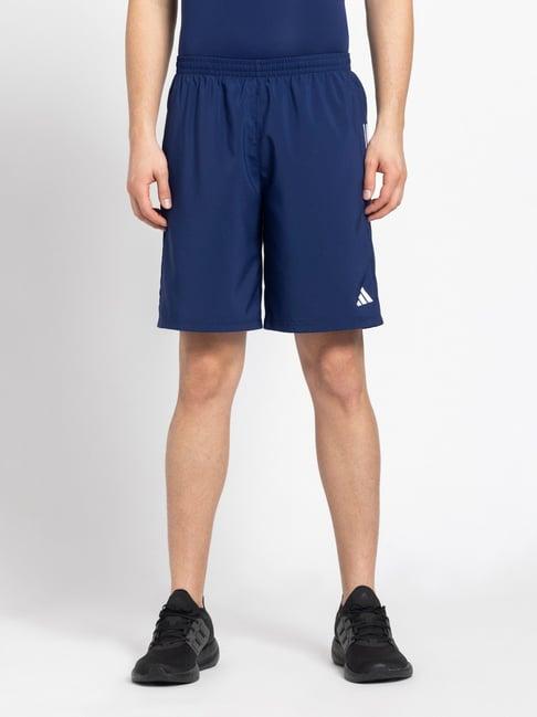 adidas blue regular fit logo printed sports shorts