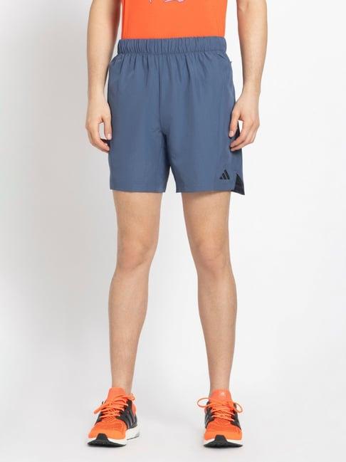 adidas blue regular fit sports shorts