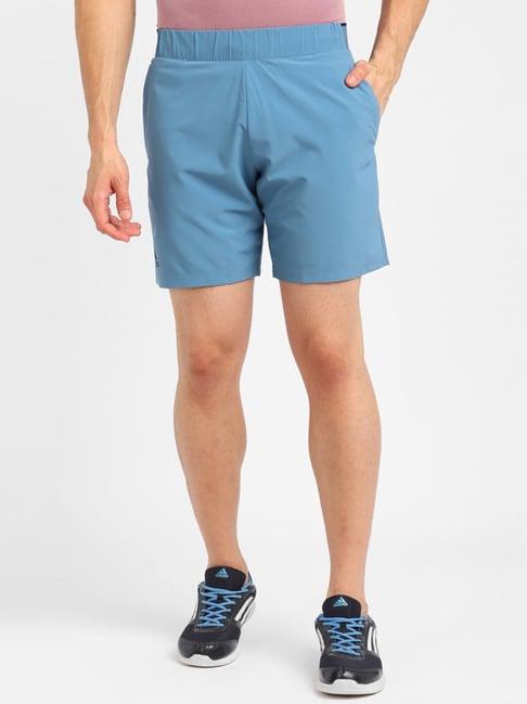 adidas blue regular fit sports shorts