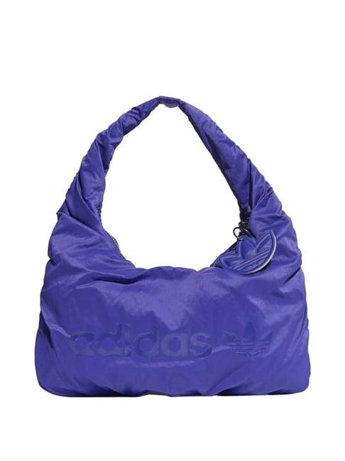 adidas blue solid medium hobo handbag