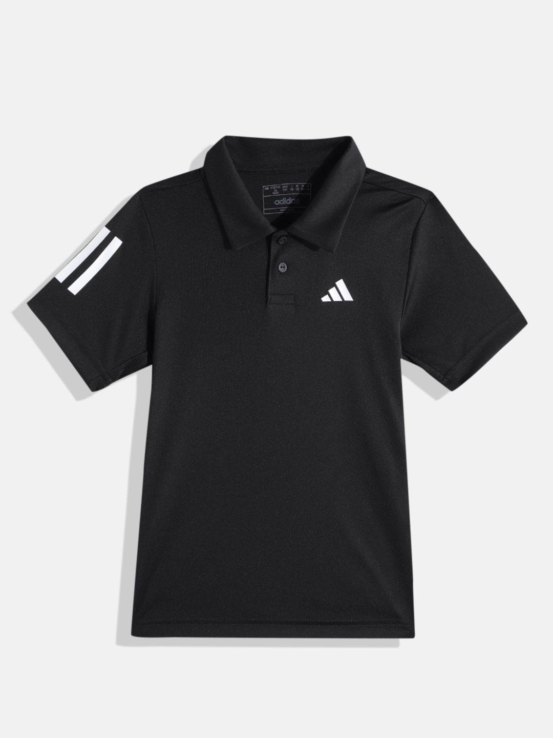 adidas boys club 3s polo brand logo detail aeroready tennis sustainable t-shirt