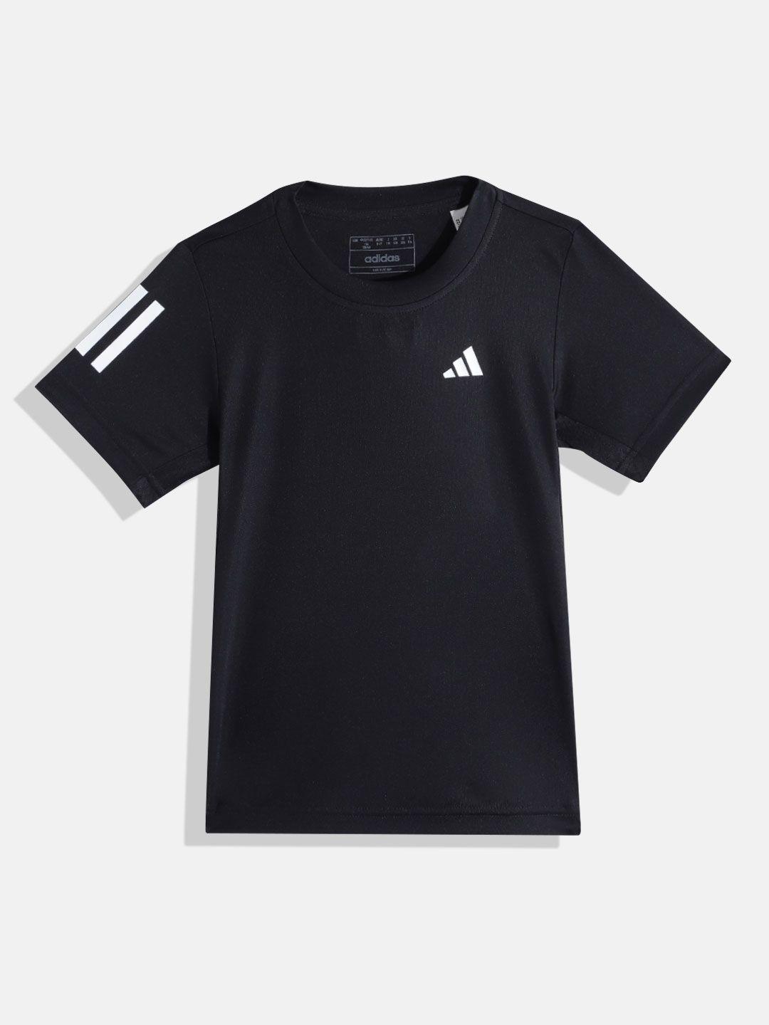 adidas boys club 3str brand logo detail aeroready tennis sustainable t-shirt