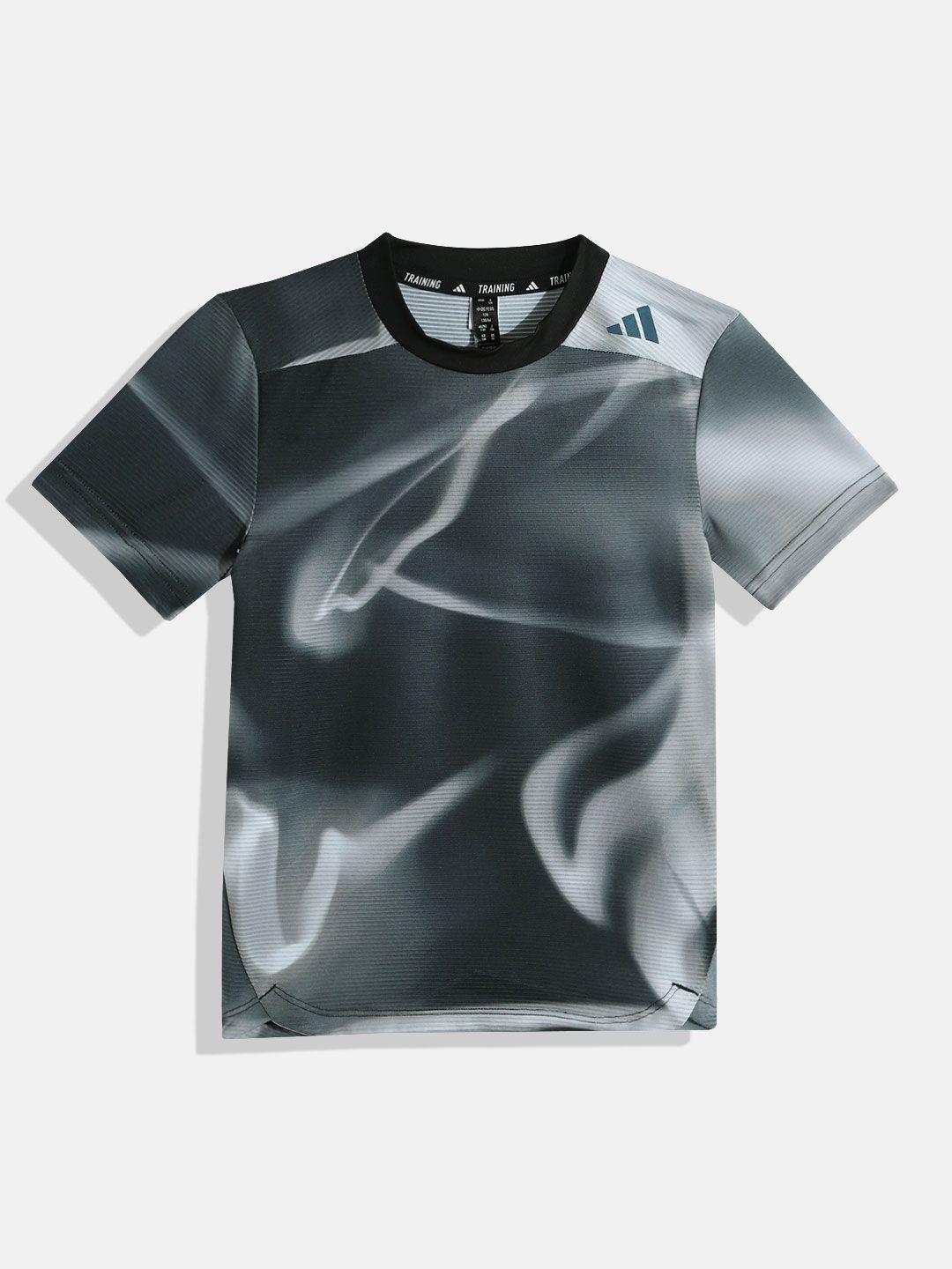 adidas boys hiit hr mgh printed heat.rdy training t-shirt