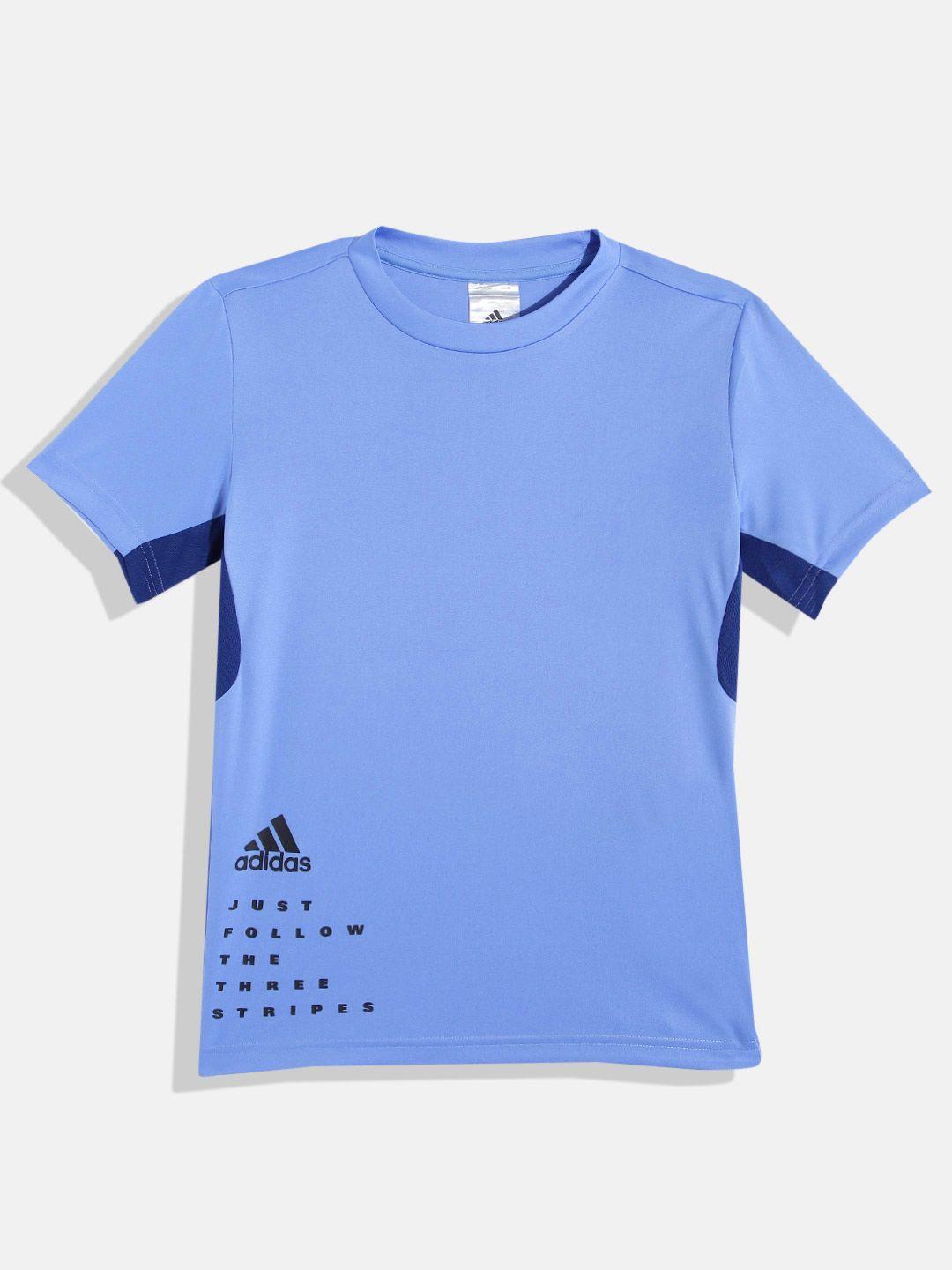 adidas boys typography print aeroready sports t-shirt