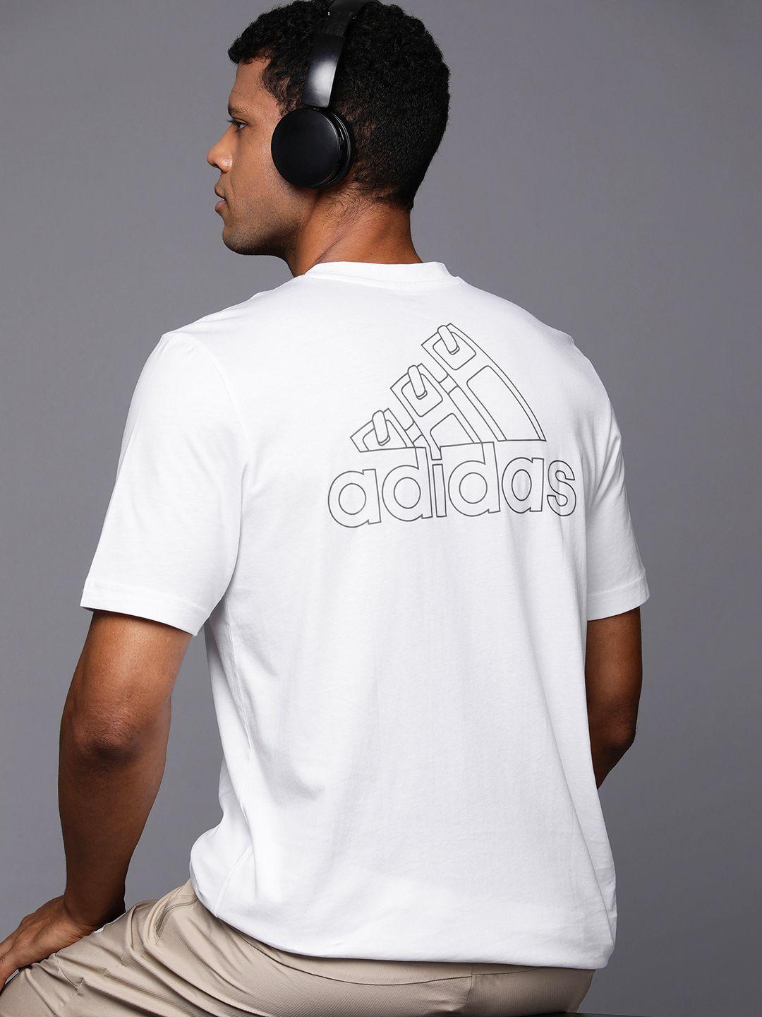 adidas brand logo printed pure cotton unden pkt t-shirt
