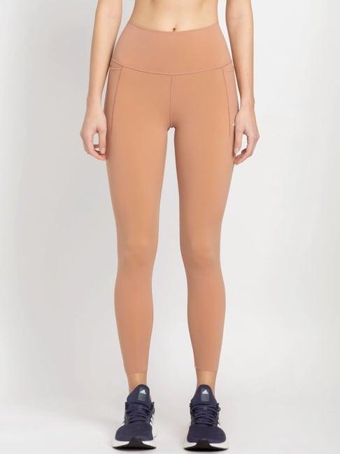 adidas brown plain sports tights