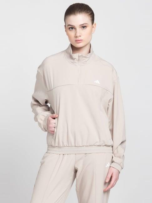 adidas brown training track jacket