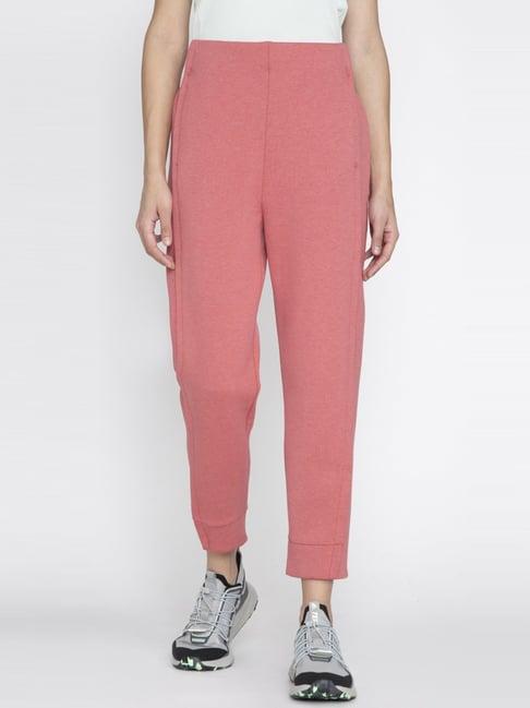 adidas coral cotton mid rise track pants