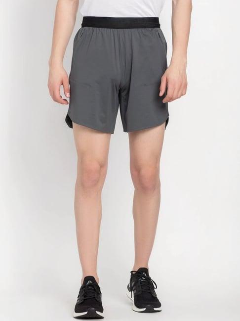 adidas dark grey regular fit sports shorts