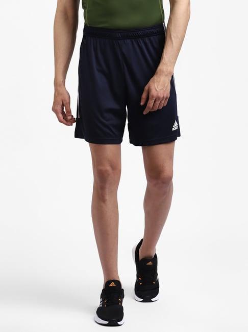 adidas dark navy striped shorts