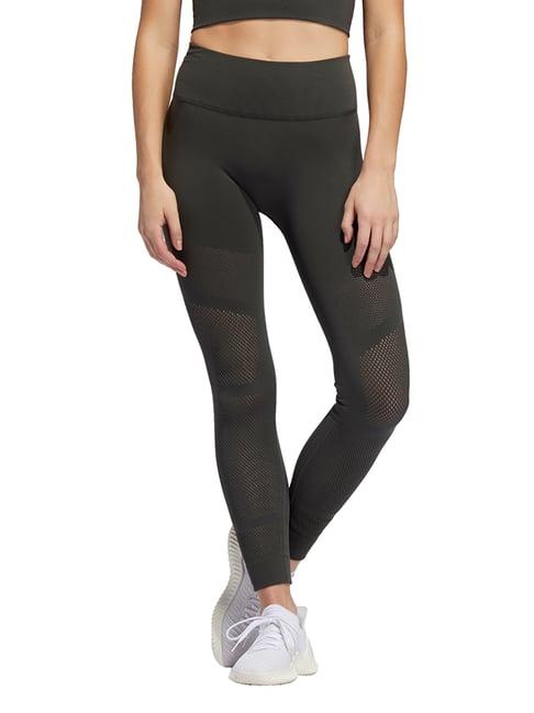 adidas dark olive mid rise tights