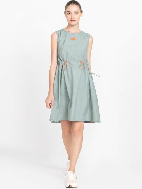 adidas dusty green a-line dress