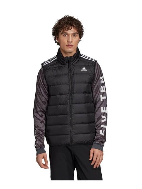 adidas ess down vest black quilted jacket