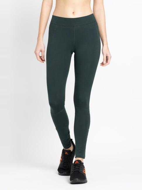 adidas green cotton printed tights