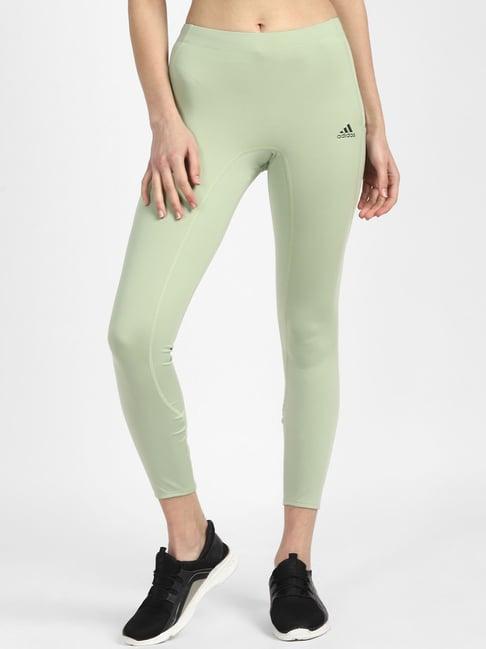 adidas green fitted tights