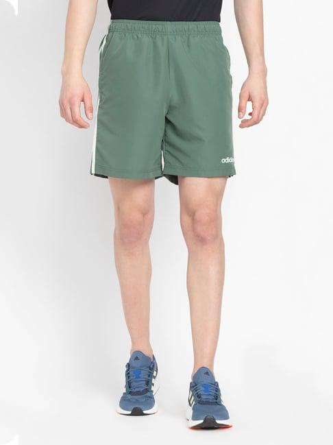 adidas green regular fit m striped chelsea shorts