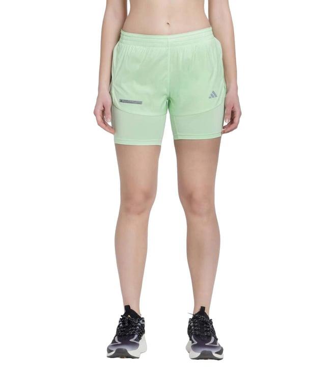 adidas green slim fit shorts