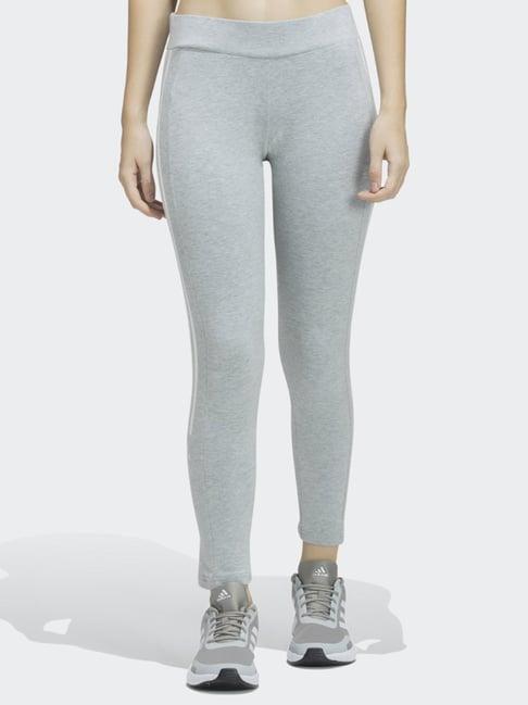 adidas grey cotton striped tights