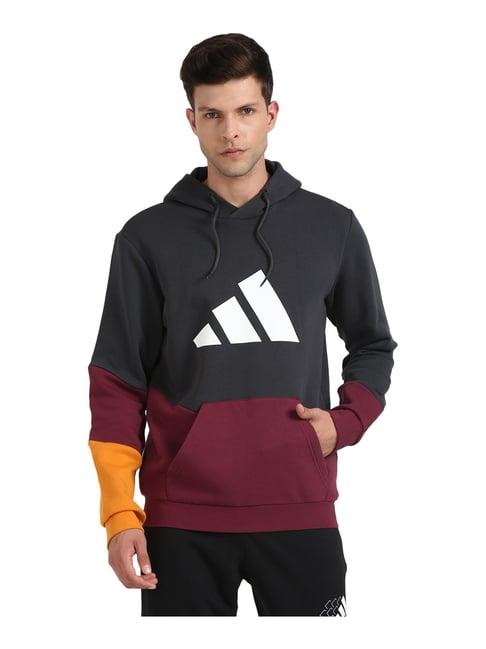 adidas grey hooded sweatshirt