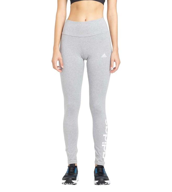 adidas grey logo fitted tights