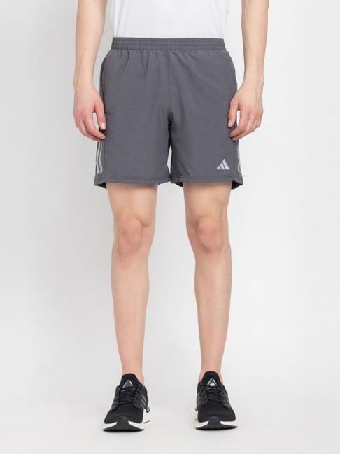 adidas grey regular fit checks sports shorts