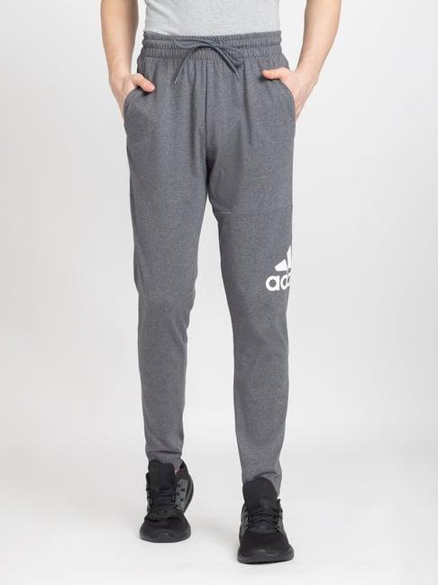 adidas grey regular fit essentials logo sports joggers