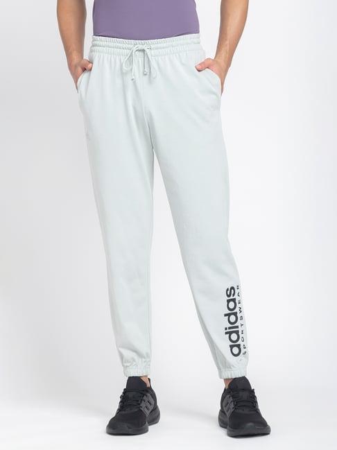 adidas grey regular fit logo print sports trackpants