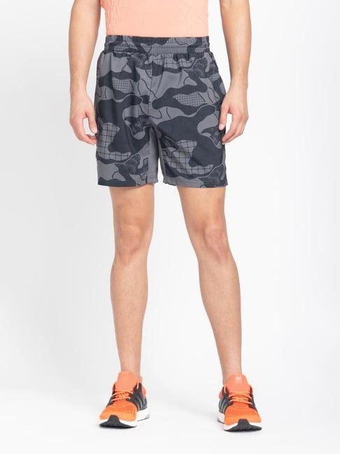 adidas grey regular fit printed shorts