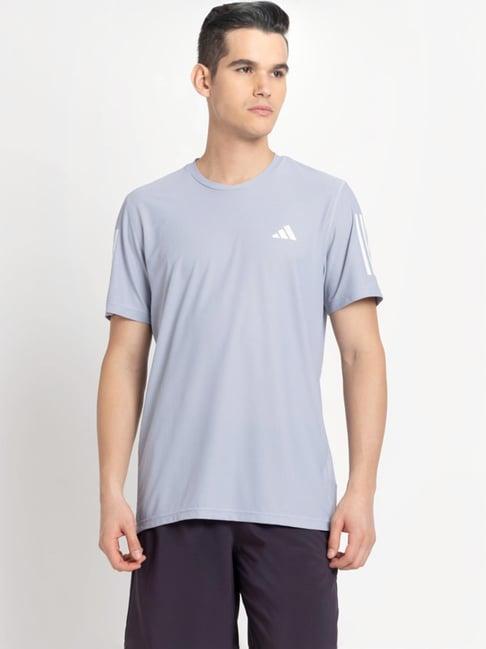 adidas grey regular fit texture t-shirt