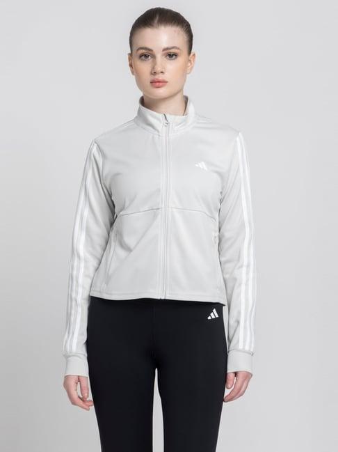 adidas grey striped sports jacket