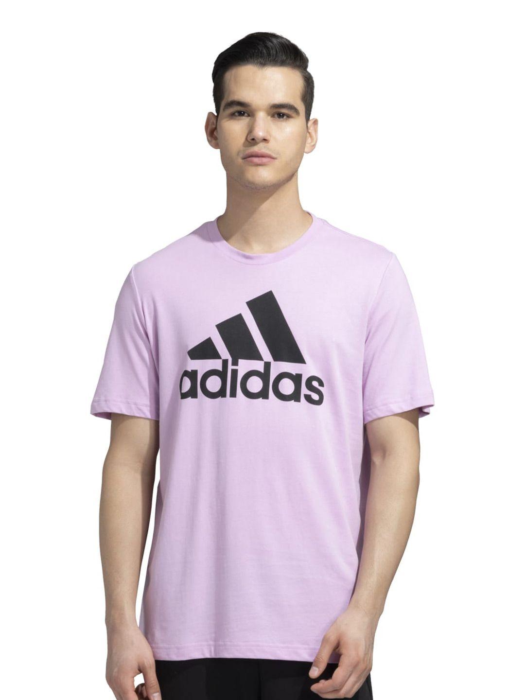 adidas in smu b brand logo printed pure cotton t-shirt