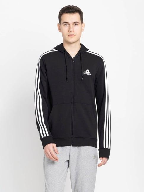 adidas jet black regular fit sports hoodie