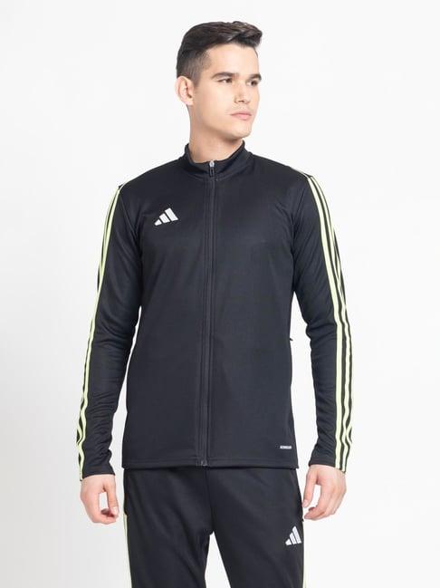 adidas jet black slim fit printed sports jacket