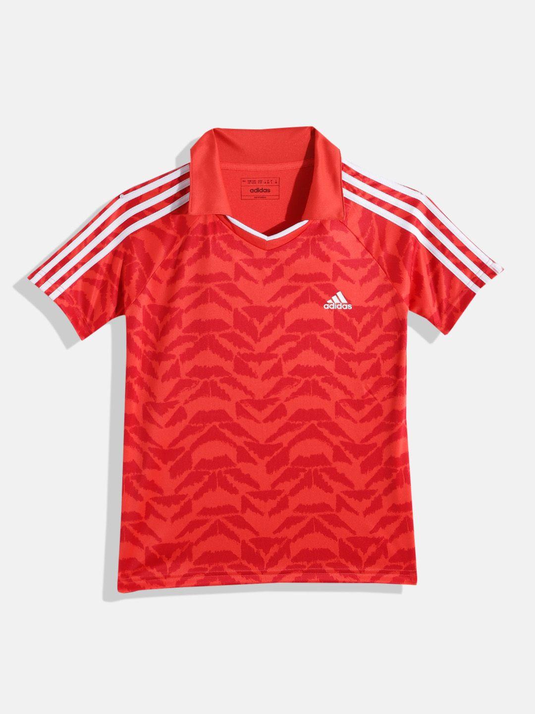 adidas kids abstract print ft jsy aeroready sports t-shirts