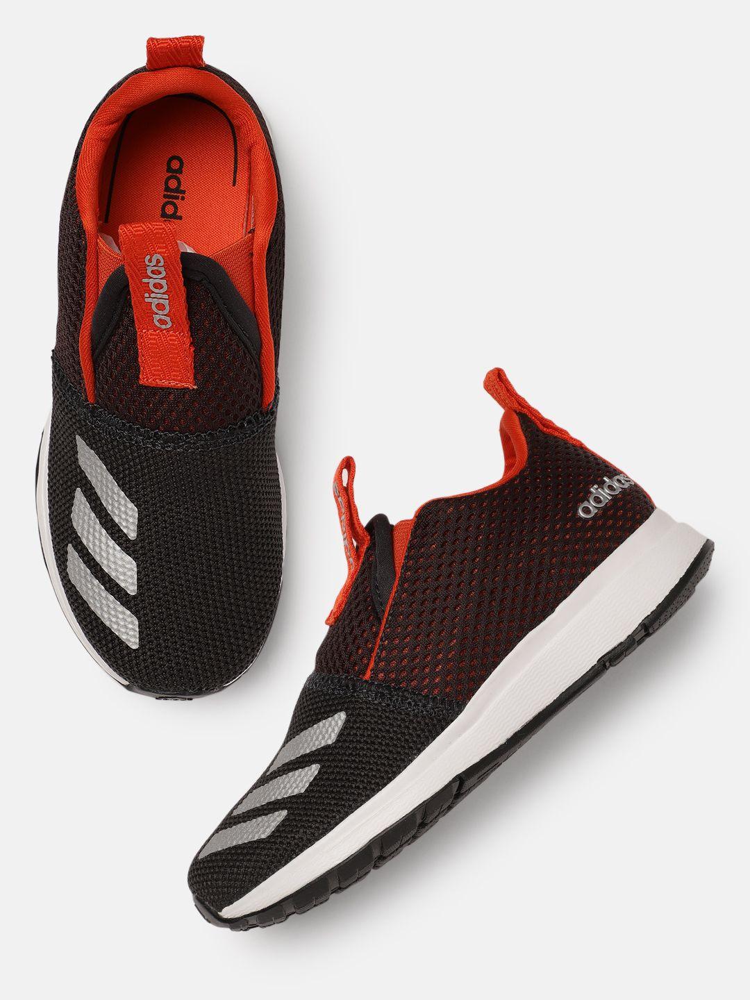adidas kids black helkin 2.0 slip-on sneakers