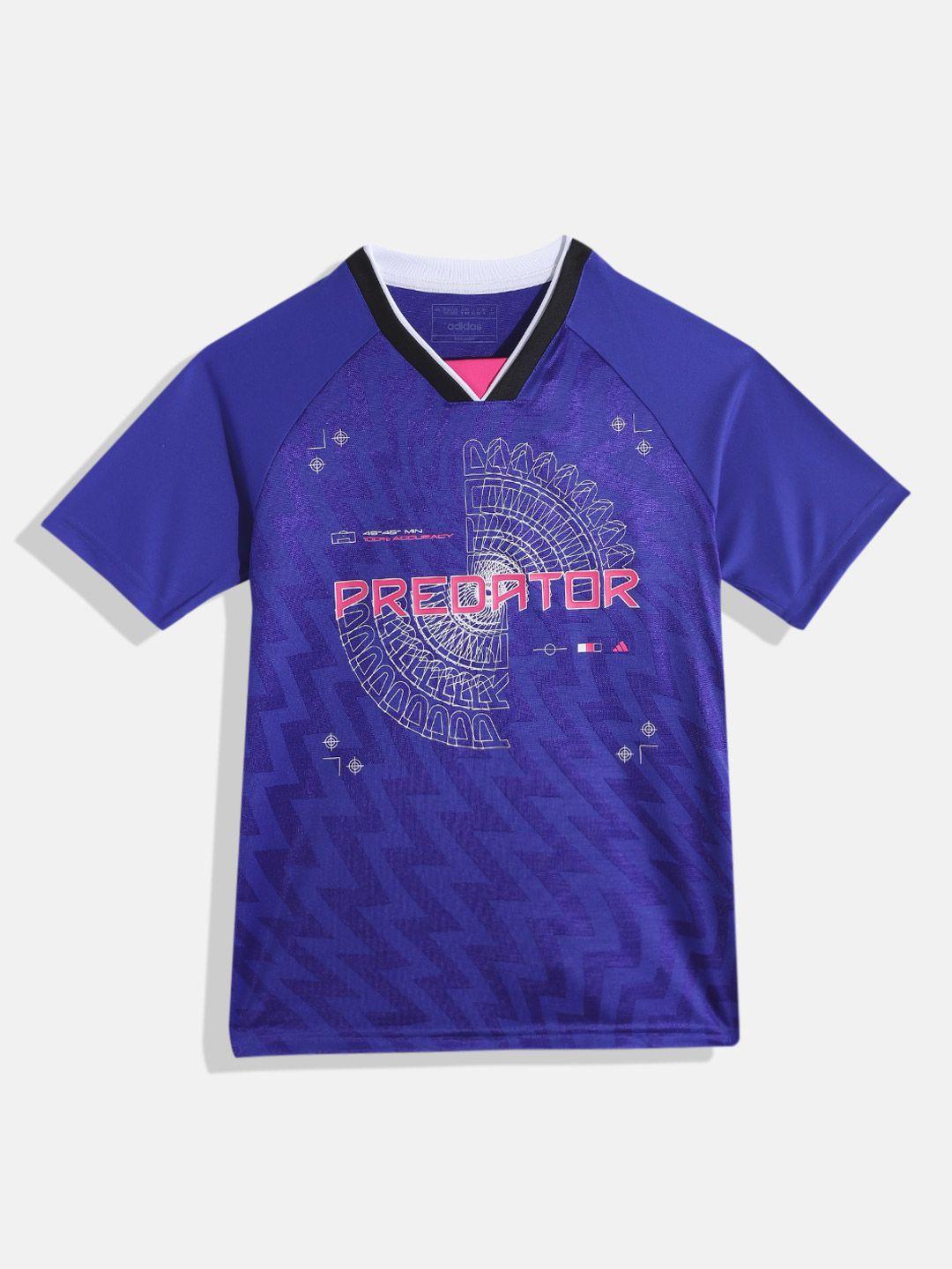 adidas kids football inspired predator printed aeroready sustainable jersey t-shirt