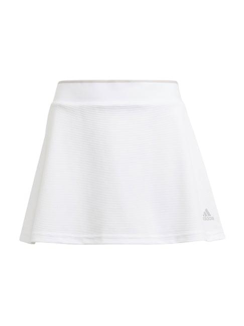 adidas kids white self pattern skirt