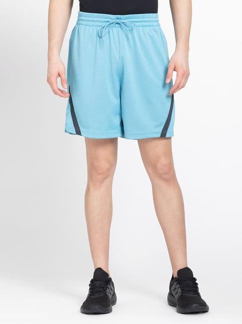 adidas light blue loose fit sports shorts