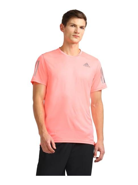 adidas light pink round neck t-shirt