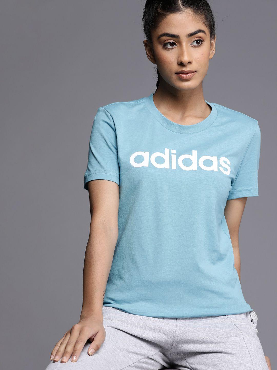 adidas lin brand logo printed slim fit t-shirt